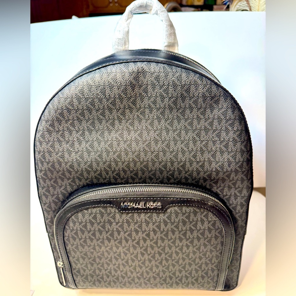 NWT. Michael Kors Jaycee Logo Backpack (Black). Beautiful full size MK backpack. - Picture 2 of 15